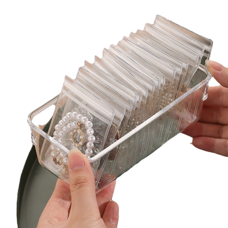 Cutie de depozitare pentru bijuterii transfrontalieră, anti-oxidare, transparentă, cercei, colier, inel, sertar pentru bijuterii, cutie de depozitare