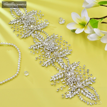 Αξεσουάρ μαλλιών νύφης Star CX409 σε ευρωπαϊκό και αμερικανικό στυλ, χειροποίητη κορδέλα μαλλιών με στρας από φύλλα λουλουδιών και φαρδιά κορδέλα μαλλιών με στρας