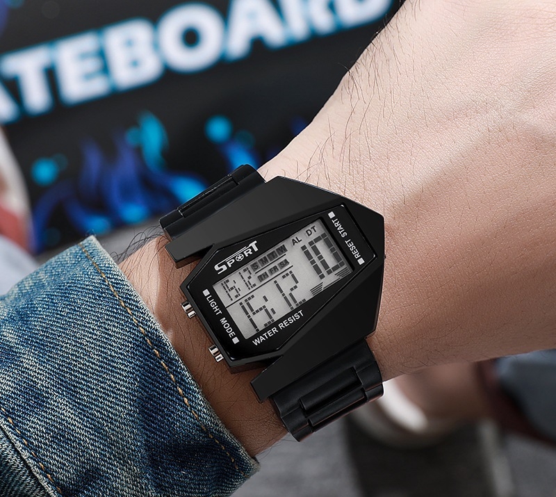 Elektronikus óra, naptár, hét, éjszakai fény, ébresztőóra