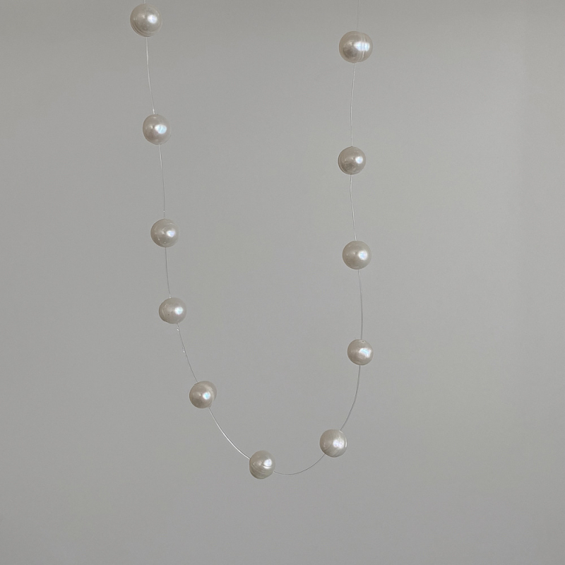 Κολιέ με μαργαριτάρια γλυκού νερού που δεν ξεθωριάζει, γυναικείο καλοκαιρινό κολιέ υψηλής ποιότητας με αλυσίδα κλείδας, κολιέ με κόκαλα φιδιού, χονδρική