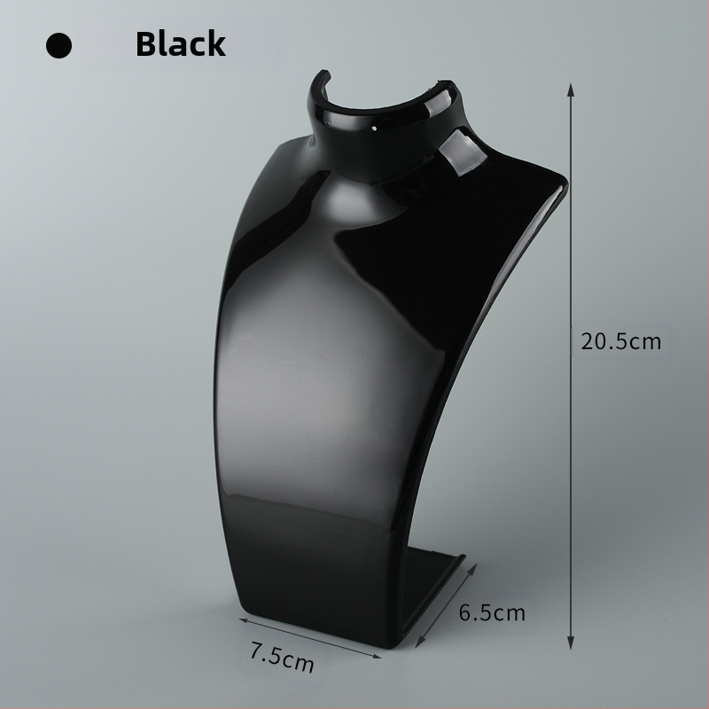 Akrilo karolių demonstravimo stovas, figūrėlės kaklo kaklo formos nefrito pakabuko modelio stovas, papuošalų demonstravimo rekvizitai