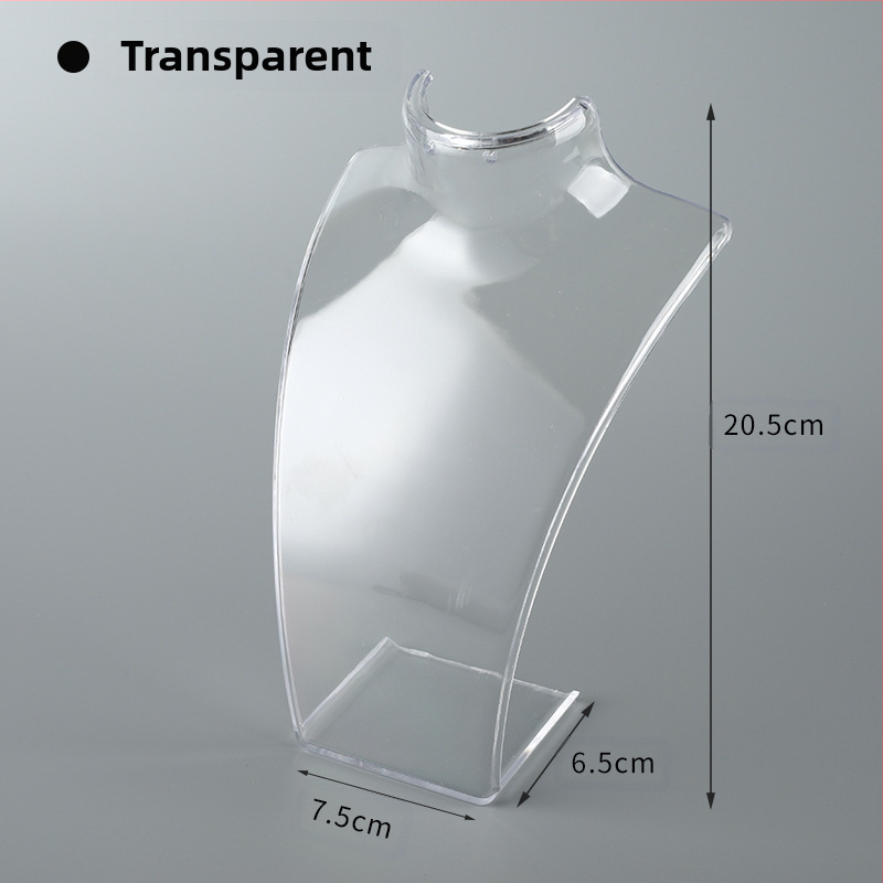 Akrilo karolių demonstravimo stovas, figūrėlės kaklo kaklo formos nefrito pakabuko modelio stovas, papuošalų demonstravimo rekvizitai