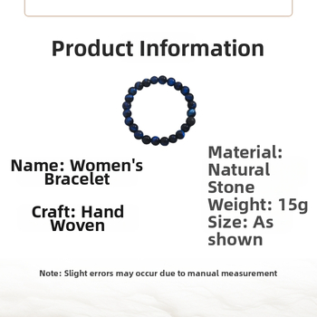 2024. aasta uus lihtne naturaalsest kivist helmestega käevõru, vintage käsitsi kootud nišikujundusega käevõru, naistele sobiv käevõru