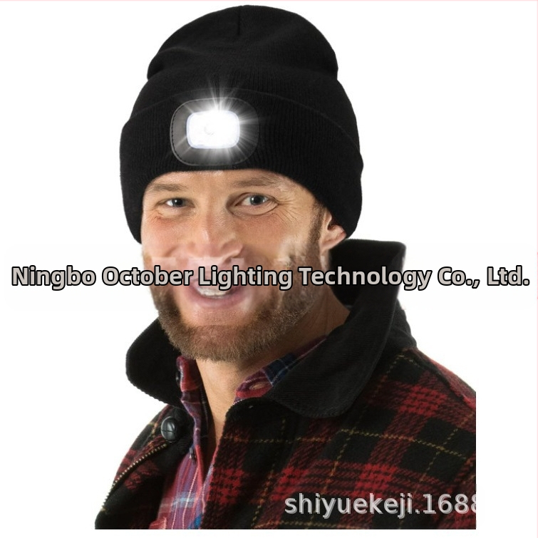 Valgust kiirgav soe kootud müts Euroopa ja Ameerika LED-valgustusega müts