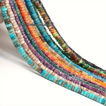 2*4 χιλιοστά φυσικό διαχωριστικό από πέτρα αυτοκράτορα, χαλαρές χάντρες, χειροποίητα DIY βραχιόλια, κοσμήματα, με χάντρες, δίσκος αυτοκράτορα, χονδρική πώληση