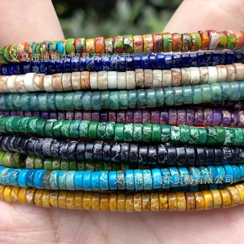 2*4 χιλιοστά φυσικό διαχωριστικό από πέτρα αυτοκράτορα, χαλαρές χάντρες, χειροποίητα DIY βραχιόλια, κοσμήματα, με χάντρες, δίσκος αυτοκράτορα, χονδρική πώληση