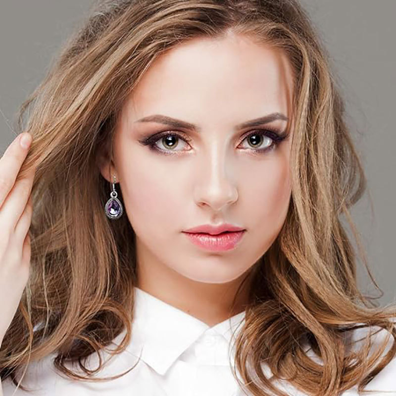 Обеци от ниша за трансгранично снабдяване, обеци „лунна светлина“ с котешко око, капка вода, диамант, градиент, много чифтове бохемски обеци