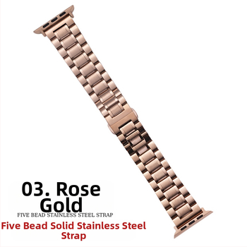 За Apple Applewatch Five Beads Makers Solid Buckle Buckle от неръждаема стомана за Huawei Watch