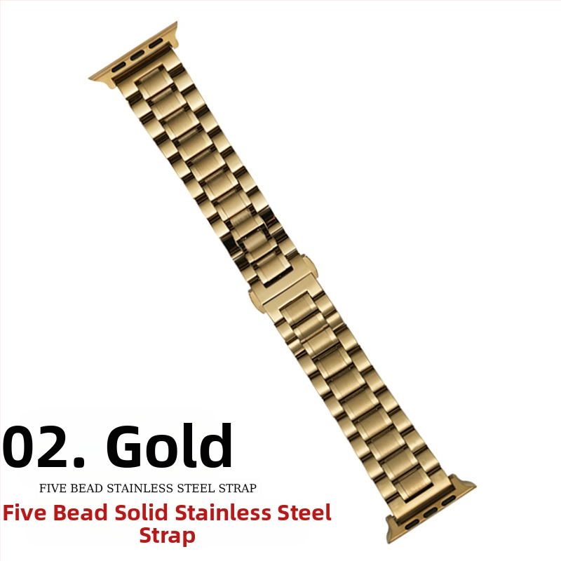 „Apple Watch Five Beads Makers“ tvirtos drugelio sagties „iwatch“ nerūdijančio plieno „Huawei“ laikrodžio dirželis