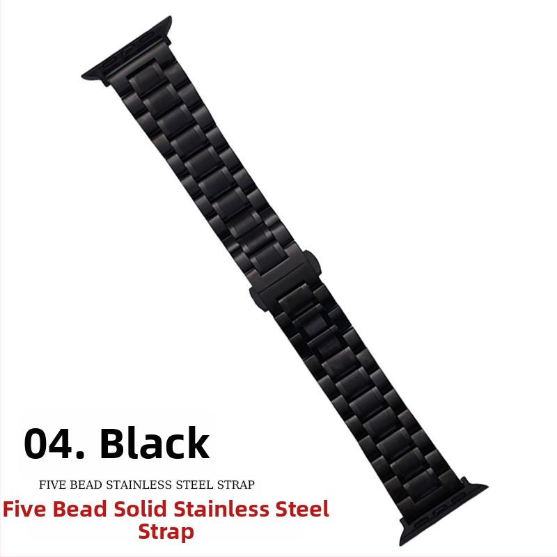 „Apple Watch Five Beads Makers“ tvirtos drugelio sagties „iwatch“ nerūdijančio plieno „Huawei“ laikrodžio dirželis