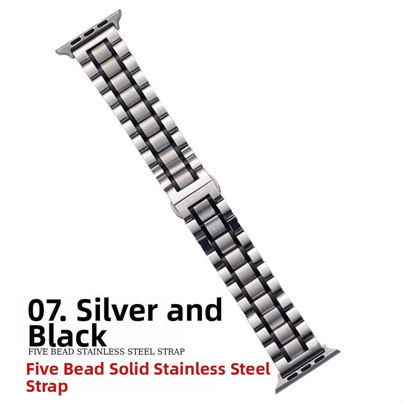 „Apple Watch Five Beads Makers“ tvirtos drugelio sagties „iwatch“ nerūdijančio plieno „Huawei“ laikrodžio dirželis