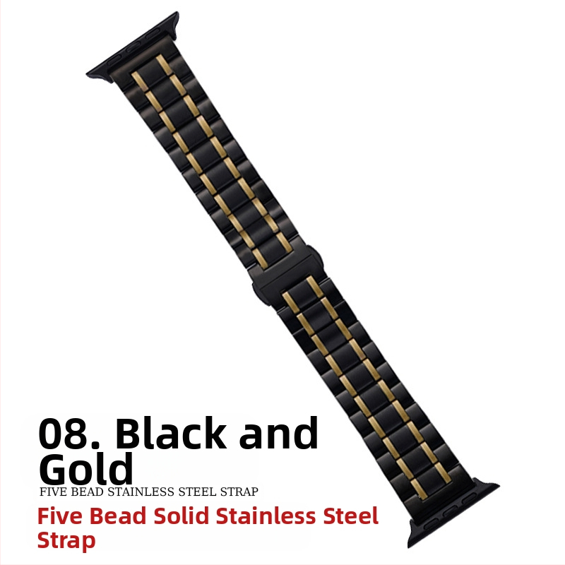 „Apple Watch Five Beads Makers“ tvirtos drugelio sagties „iwatch“ nerūdijančio plieno „Huawei“ laikrodžio dirželis