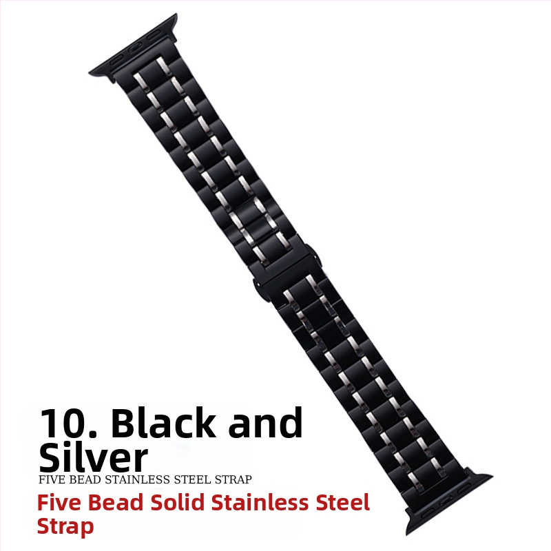 „Apple Watch Five Beads Makers“ tvirtos drugelio sagties „iwatch“ nerūdijančio plieno „Huawei“ laikrodžio dirželis