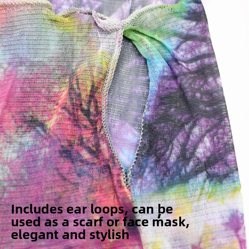 Дамски летен тънък шал с воал за шофиране и езда, защита за врата, ръкав за врата с висяща марля за уши, анти-ултравиолетово покритие за лице