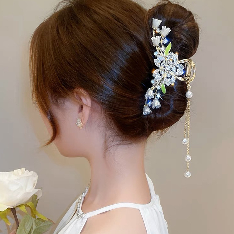 Drugelio kutais antikvarinė rankena, kalnų krištolas, ryklio segtukas, niša gale, galvos apdangalas, plaukų segtukas, moteriškas galvos apdangalas, plaukų aksesuarai, didmeninė prekyba