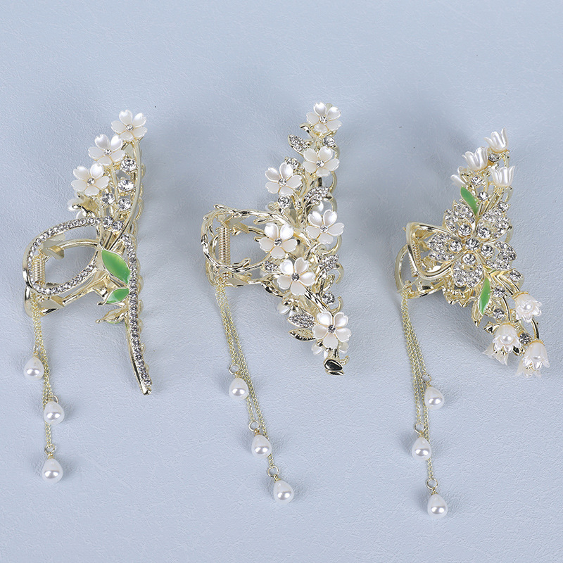 Drugelio kutais antikvarinė rankena, kalnų krištolas, ryklio segtukas, niša gale, galvos apdangalas, plaukų segtukas, moteriškas galvos apdangalas, plaukų aksesuarai, didmeninė prekyba