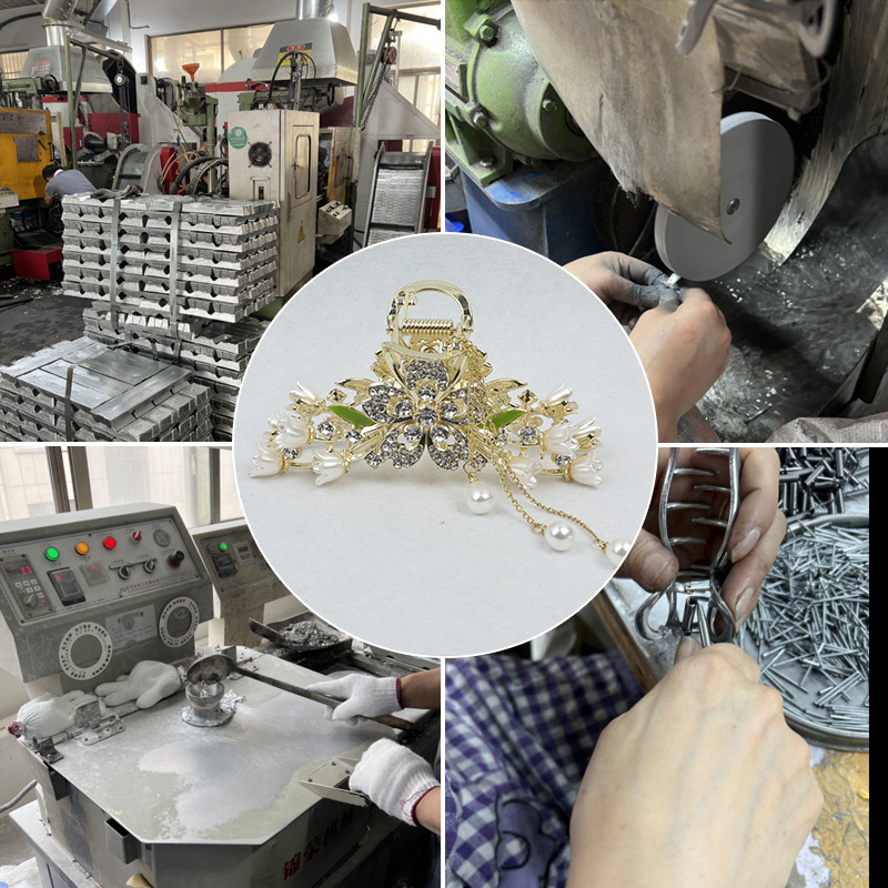 Drugelio kutais antikvarinė rankena, kalnų krištolas, ryklio segtukas, niša gale, galvos apdangalas, plaukų segtukas, moteriškas galvos apdangalas, plaukų aksesuarai, didmeninė prekyba