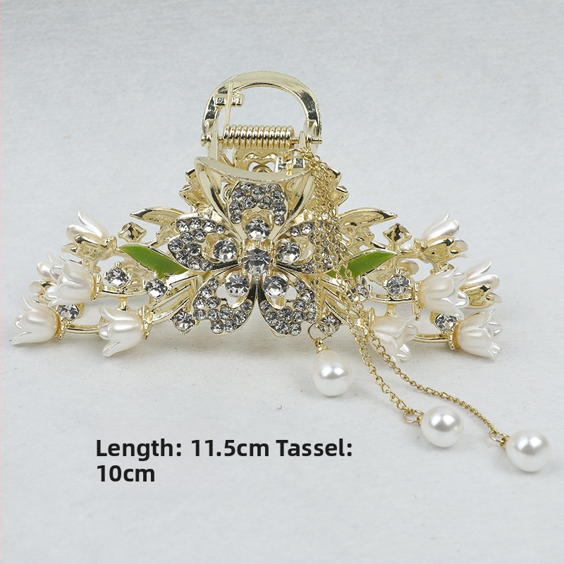 Drugelio kutais antikvarinė rankena, kalnų krištolas, ryklio segtukas, niša gale, galvos apdangalas, plaukų segtukas, moteriškas galvos apdangalas, plaukų aksesuarai, didmeninė prekyba