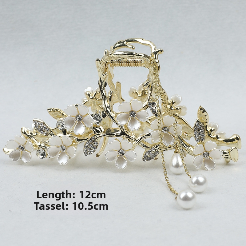 Drugelio kutais antikvarinė rankena, kalnų krištolas, ryklio segtukas, niša gale, galvos apdangalas, plaukų segtukas, moteriškas galvos apdangalas, plaukų aksesuarai, didmeninė prekyba