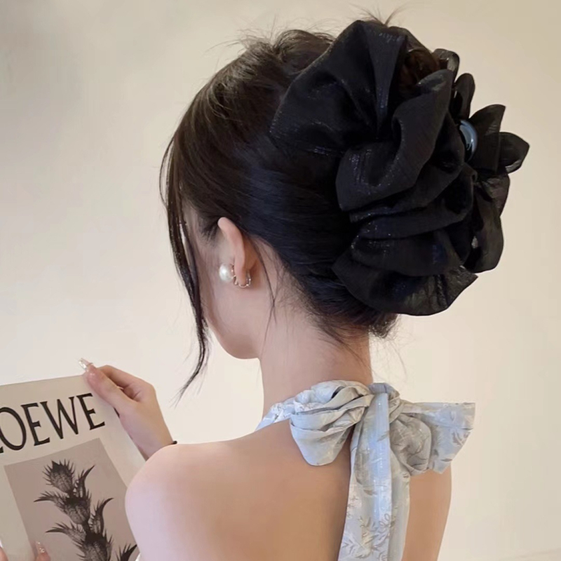 Doplnky do vlasov v štýle rozprávok, luxusná veľká mašľa na zadnej strane hlavy, luxusná spona na vlasy so žraločím klipom, veľká spona na hlavu pre ženy