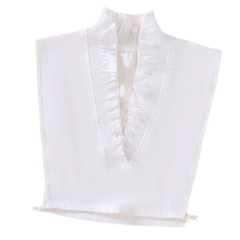 Γυναικείο πουλόβερ με δαντέλα και ψεύτικο γιακά σε σχήμα V, ασορτί βάση, λευκό διακοσμητικό γιακά με ψεύτικο γιακά, φθινοπωρινό και χειμωνιάτικο γιακά πουκάμισου