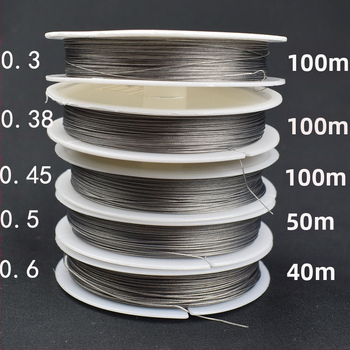 Mitteelastne plastikkattega pehme terastraat, pärlitega meisterdamise nõel, õhuke terastraadist kaelakee, terastraadist käevõru, isetegemise tarvikud, materjal