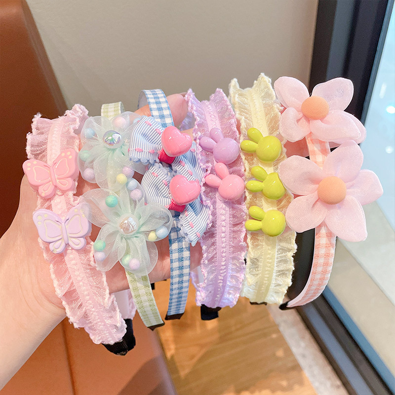 Vaikiška plaukų lyginimo galvos juosta mergaitei, miela kūdikė, gėlė, plaukų segtukas, kaspino formos galvos juosta, mieli plaukų aksesuarai