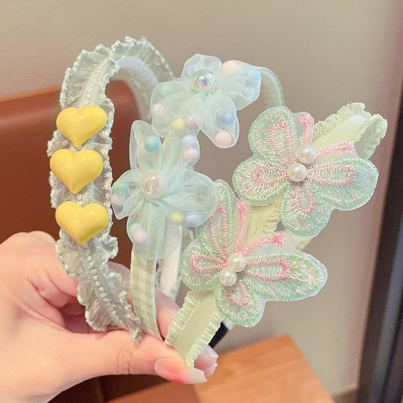 Vaikiška plaukų lyginimo galvos juosta mergaitei, miela kūdikė, gėlė, plaukų segtukas, kaspino formos galvos juosta, mieli plaukų aksesuarai