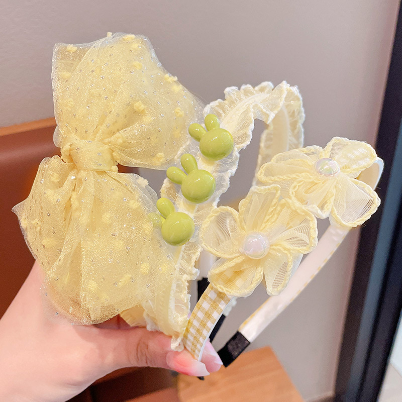 Vaikiška plaukų lyginimo galvos juosta mergaitei, miela kūdikė, gėlė, plaukų segtukas, kaspino formos galvos juosta, mieli plaukų aksesuarai