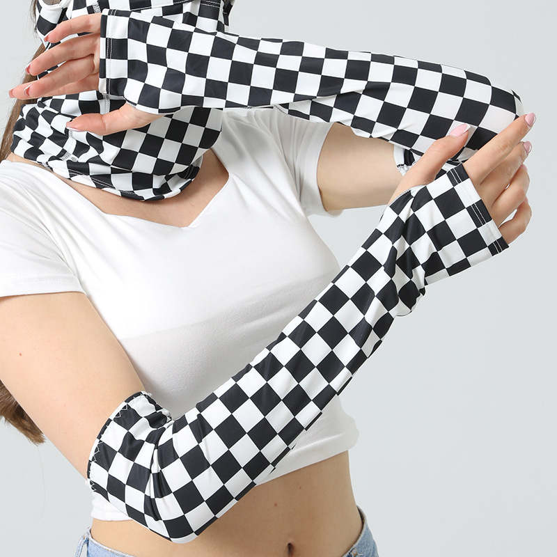 Suvine uus päikesekaitsekreemi mask varrukaga originaalse disainiga ruuduline kõrva riputatav mask mugav kõrvavaba ruuduline ülikond