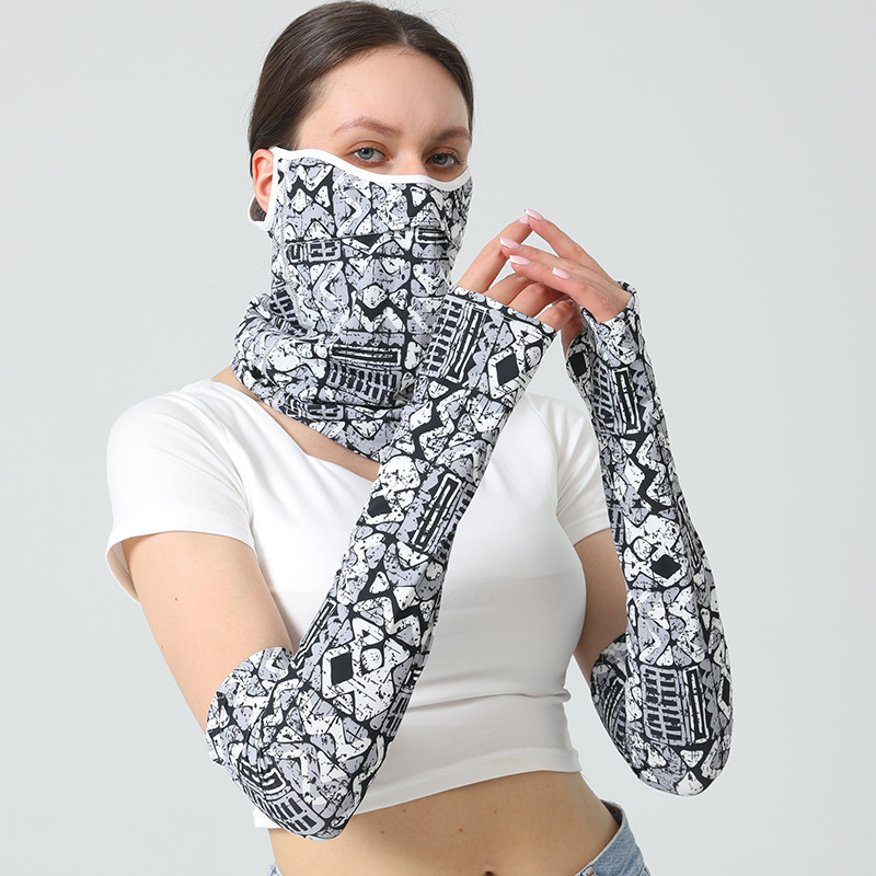 Suvine uus päikesekaitsekreemi mask varrukaga originaalse disainiga ruuduline kõrva riputatav mask mugav kõrvavaba ruuduline ülikond