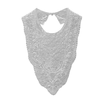 Παιδικό φθινοπωρινό και χειμερινό πουλόβερ με δαντέλα υψηλής ποιότητας και ψεύτικο γιακά, με λευκό διακοσμητικό γιακά σε ασορτί απόχρωση, αντιθαμβωτικό ψεύτικο γιακά