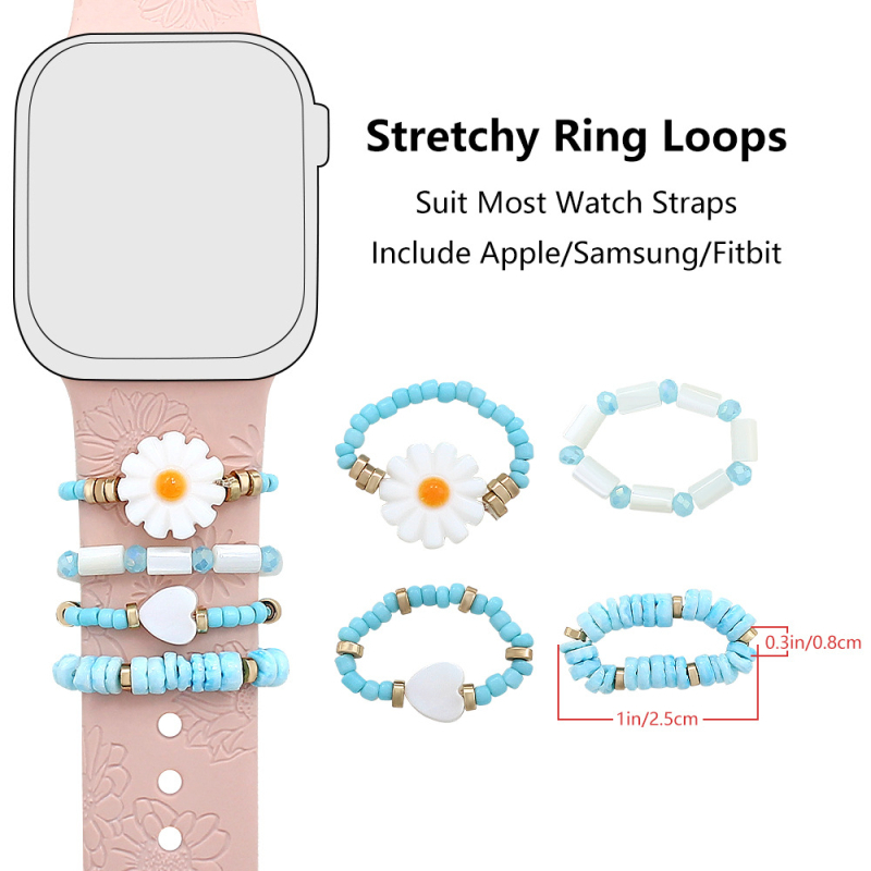 Apple Watchi universaalse silikoonrihma lillekesta helmed