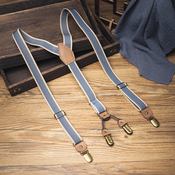 SOURCE κλιπ λουριού ρετρό αντιολισθητικό παντελόνι κοστουμιού ενηλίκων σε σχήμα Y ελαστικό παντελόνι ιμάντας παντελόνι γενικής χρήσης για άνδρες