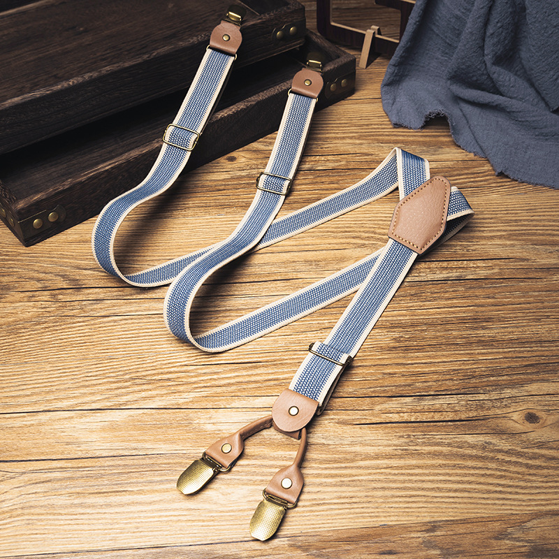 ŠALTINIO dirželio segtukas retro neslystančios kostiumo kelnės suaugusiems Y formos tamprios kelnės diržas universalios storulių kelnių diržas