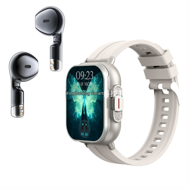 Nové inteligentné hodinky D8 s Bluetooth headsetom, 2-v-1, 2-palcový dotykový displej na celú obrazovku, Bluetooth volanie, Alipay, multifunkčné