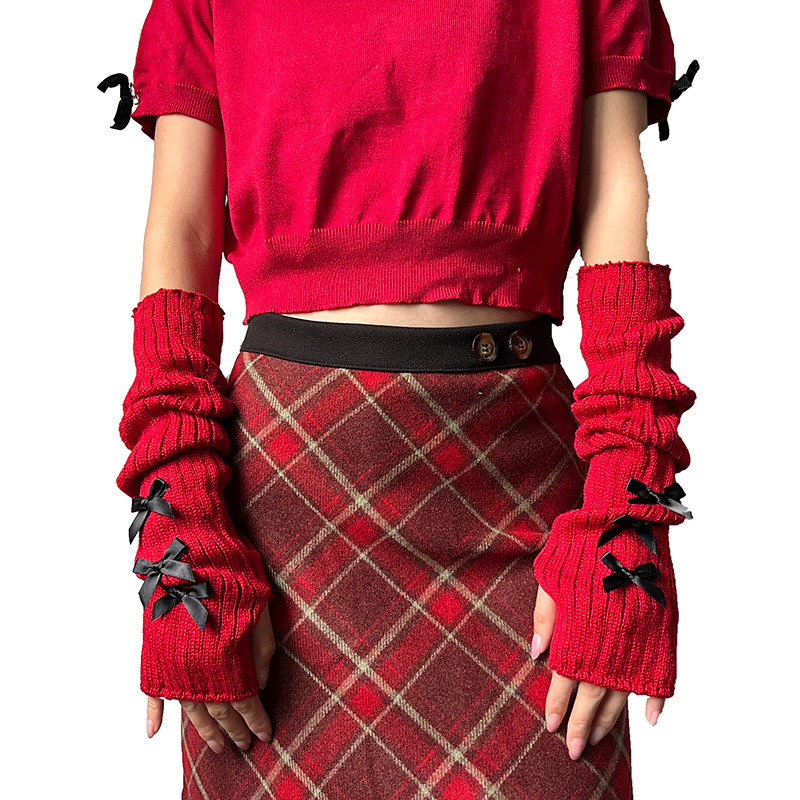 JK Girl Jaapani lipsuga varrukad Millennium Spice Girls kootud varrukad Pure Wind Leakage kindad varrukad