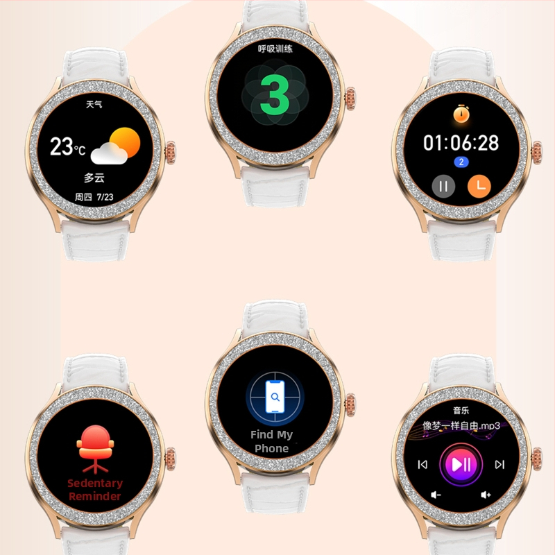 Noua ceas inteligent M15 pentru femei, ceas sport cu funcție NFC, monitorizare a ritmului cardiac și a tensiunii arteriale, oxigen din sânge