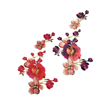 Etninis Cheongsam šokis Vandenyje tirpus siuvinėjimo apykaklės gėlių kompiuterinis siuvinėjimas kinų stiliaus drabužių aksesuarų lipdukas