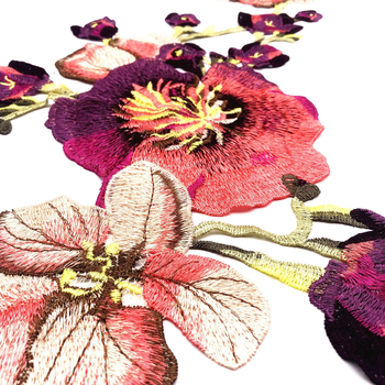 Etninis Cheongsam šokis Vandenyje tirpus siuvinėjimo apykaklės gėlių kompiuterinis siuvinėjimas kinų stiliaus drabužių aksesuarų lipdukas