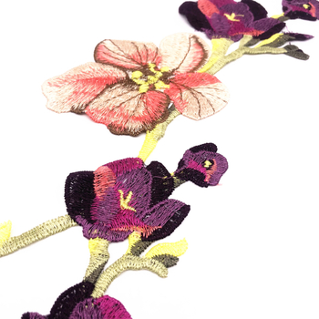 Etninis Cheongsam šokis Vandenyje tirpus siuvinėjimo apykaklės gėlių kompiuterinis siuvinėjimas kinų stiliaus drabužių aksesuarų lipdukas