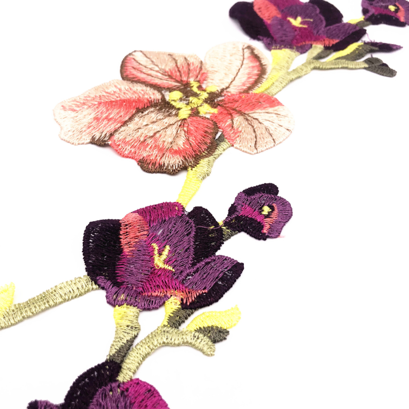 Etninis Cheongsam šokis Vandenyje tirpus siuvinėjimo apykaklės gėlių kompiuterinis siuvinėjimas kinų stiliaus drabužių aksesuarų lipdukas