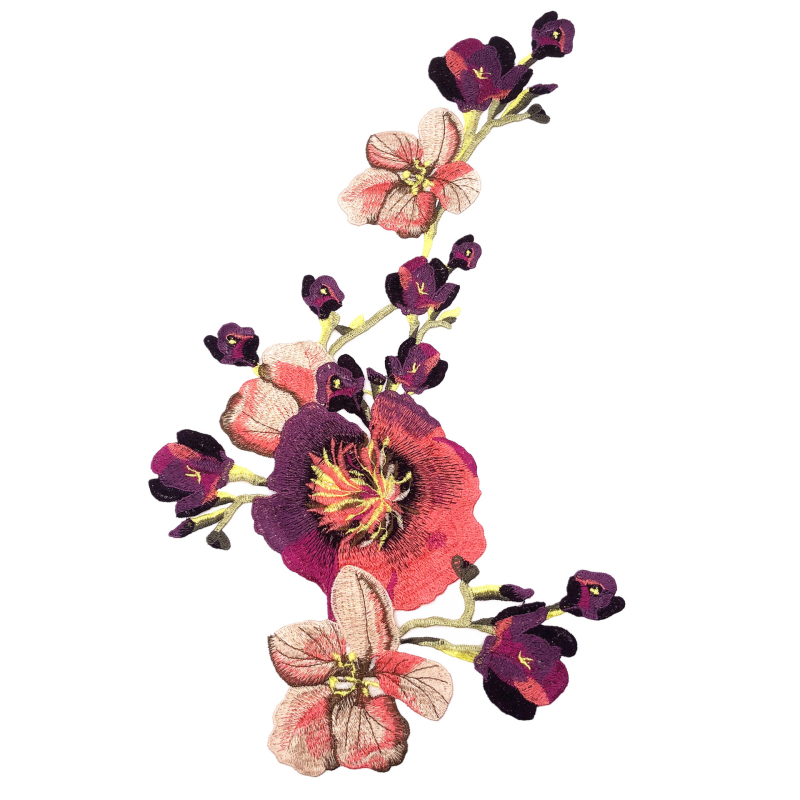 Etninis Cheongsam šokis Vandenyje tirpus siuvinėjimo apykaklės gėlių kompiuterinis siuvinėjimas kinų stiliaus drabužių aksesuarų lipdukas