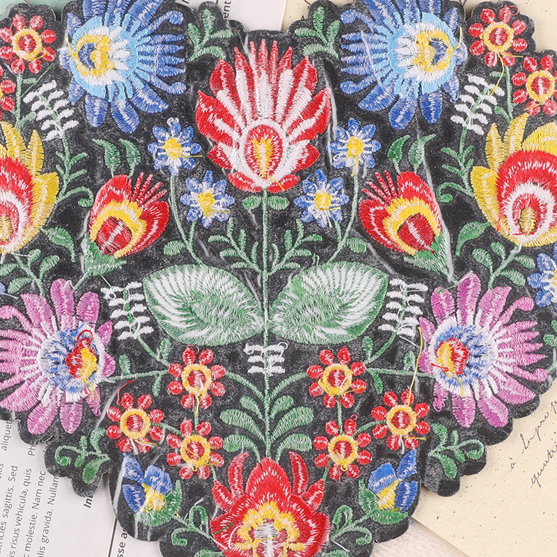 Dvigubas šaunus kompiuterinis siuvinėjimo logotipas, meilės gėlė, drabužių aksesuarai, rankų darbo paskyros „pasidaryk pats“ aksesuarų lopas, siuvinėjimo audinio lipdukai, tarpvalstybiniai