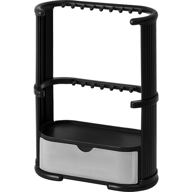 Háromrétegű ékszertároló állvány, kozmetikai ékszertartó, bőrápoló ékszerdoboz, asztali fiókos doboz, ékszerdoboz