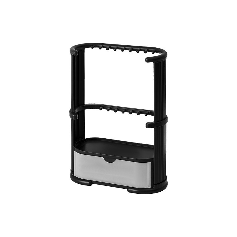 Háromrétegű ékszertároló állvány, kozmetikai ékszertartó, bőrápoló ékszerdoboz, asztali fiókos doboz, ékszerdoboz