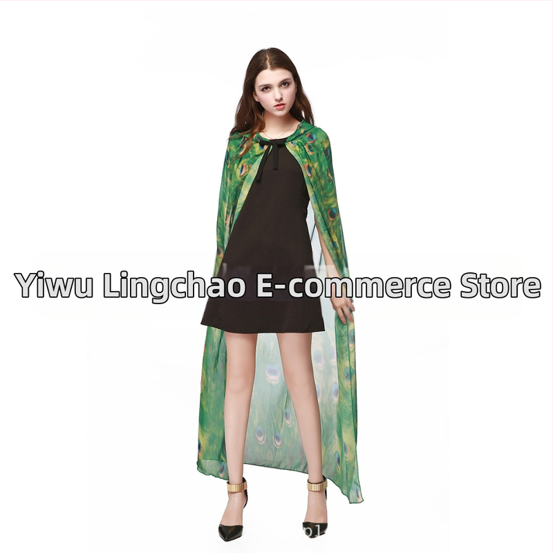 Пауново наметало, плажна кърпа, увита пола, декоративно наметало с пеперуда, европейско и американско популярно дигитално принтирано наметало с пеперуда