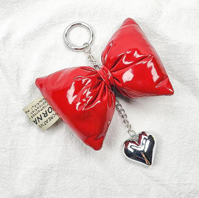 „Ins Niche Design Sense“ sidabro spalvos odinis medvilninis kaspinas, meilės raktų pakabukas, lengvas, prabangus, prieskoninis, saldus, šaunus mobiliojo telefono pakabukas