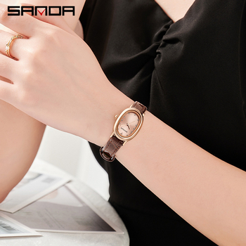 Γυναικείο ρολόι Sanda, διασυνοριακό, hot-selling, κομψό, οβάλ, ευέλικτο, μοντέρνο, αδιάβροχο, γυναικείο ρολόι χονδρικής