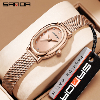 Γυναικείο ρολόι Sanda, διασυνοριακό, hot-selling, κομψό, οβάλ, ευέλικτο, μοντέρνο, αδιάβροχο, γυναικείο ρολόι χονδρικής